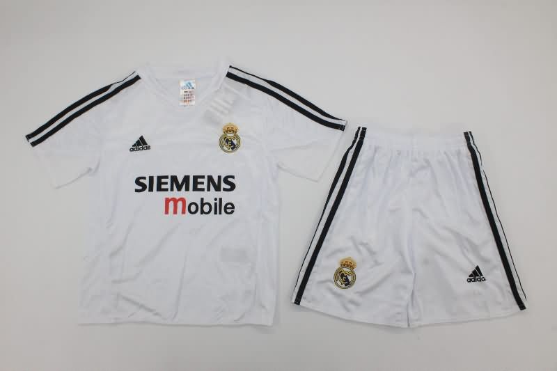 Kids Real Madrid 2004/05 Home Soccer Jersey And Shorts