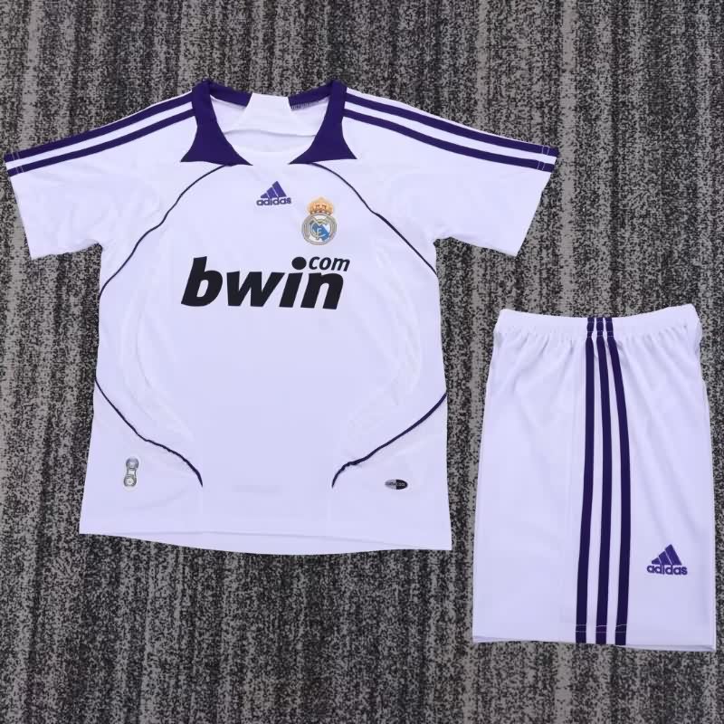 Kids Real Madrid 2007/08 Home Soccer Jersey And Shorts