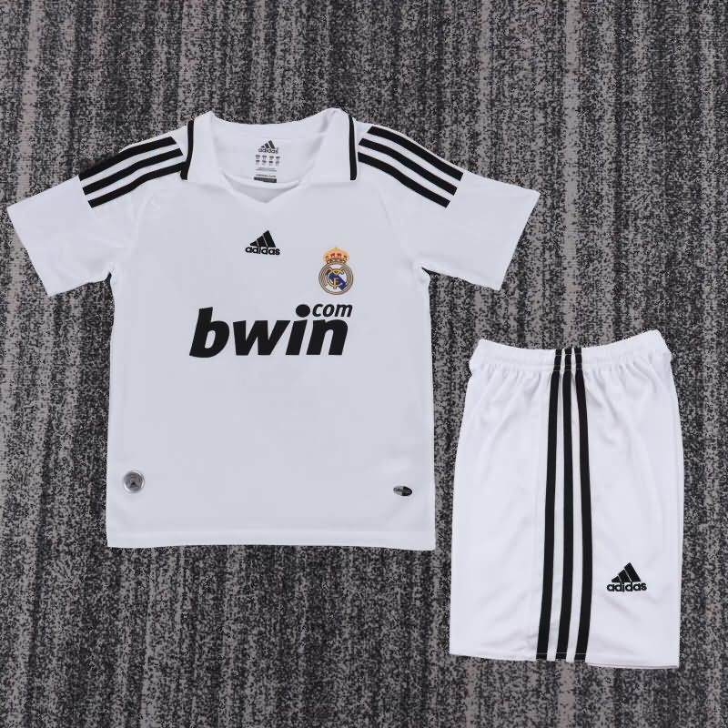 Kids Real Madrid 2008/09 Home Soccer Jersey And Shorts
