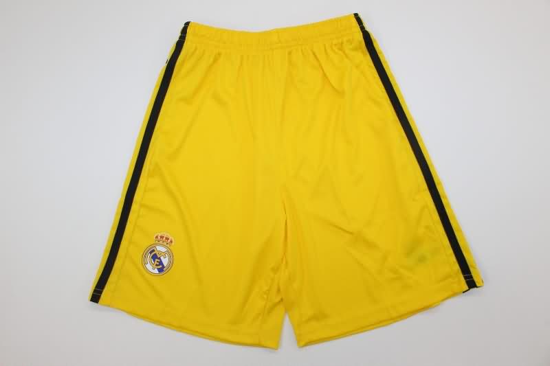 Kids Real Madrid 2011/12 Goalkeeper Yellow Soccer Jersey And Shorts