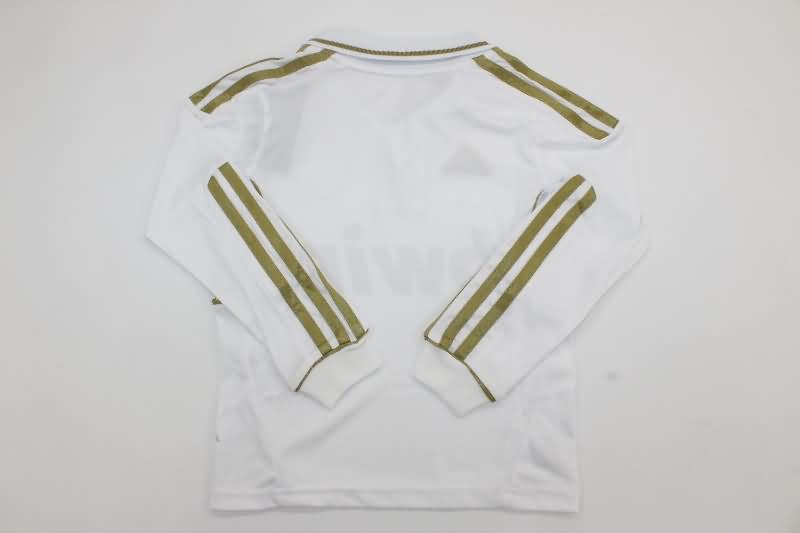 Kids Real Madrid 2011/12 Home Long Sleeve Soccer Jersey And Shorts