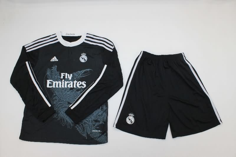 Kids Real Madrid 2014/15 Third Long Sleeve Soccer Jersey And Shorts