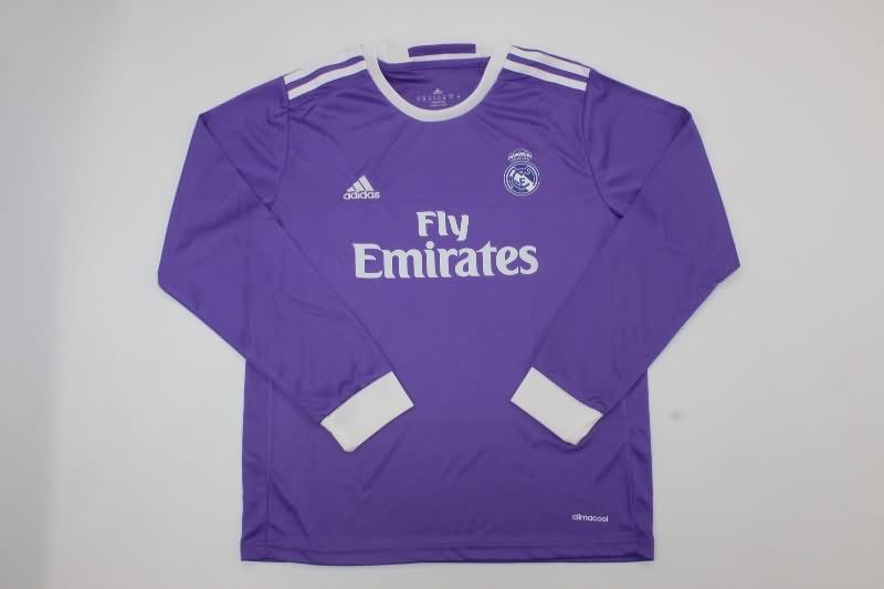 Kids Real Madrid 2016/17 Away Long Sleeve Soccer Jersey And Shorts