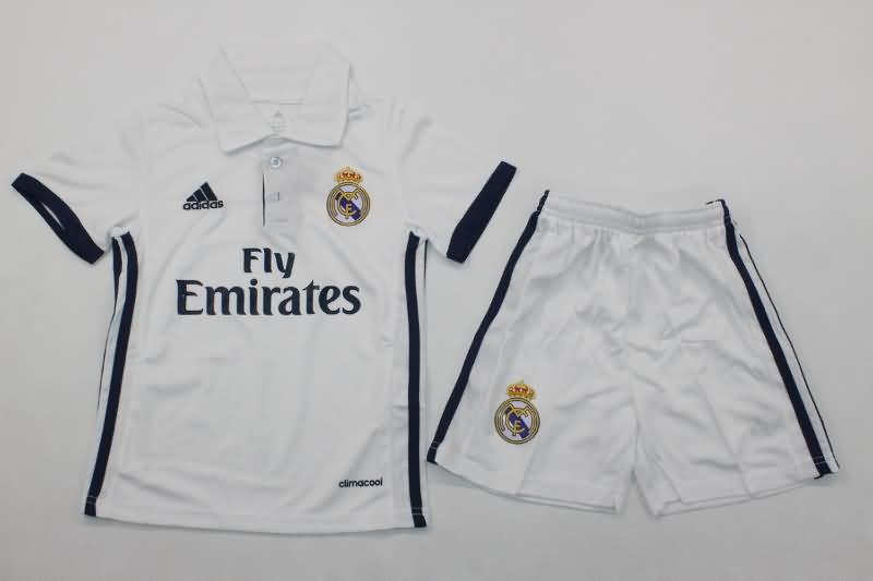 Kids Real Madrid 2016/17 Home Soccer Jersey And Shorts