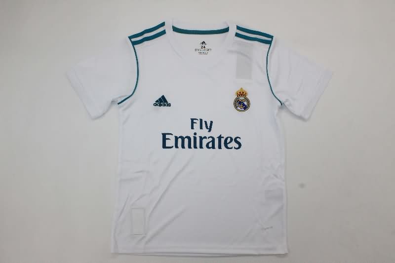Kids Real Madrid 2017/18 Home Soccer Jersey And Shorts