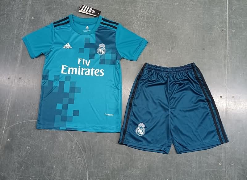 Kids Real Madrid 2017/18 Third Soccer Jersey And Shorts