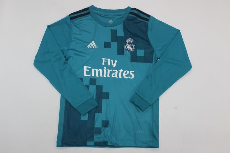 Kids Real Madrid 2017/18 Third Long Sleeve Soccer Jersey And Shorts
