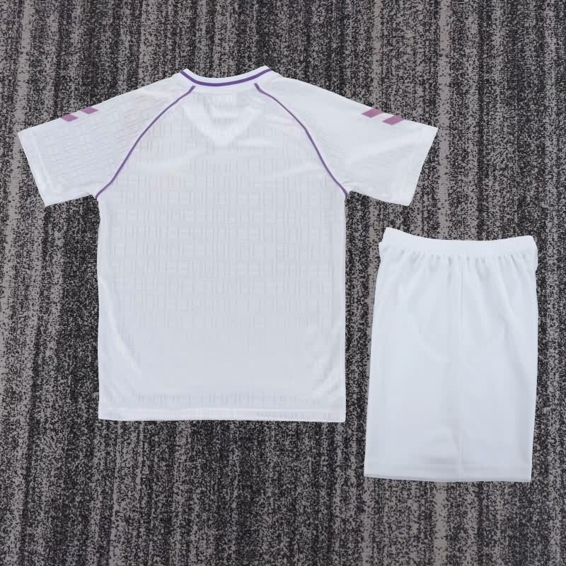 Kids Real Madrid 1990/91 Home Soccer Jersey And Shorts