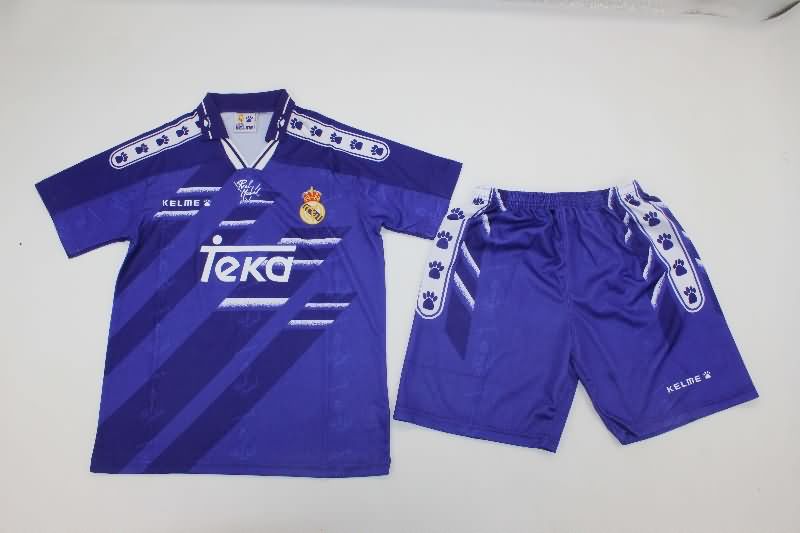 Kids Real Madrid 1994/96 Away Soccer Jersey And Shorts