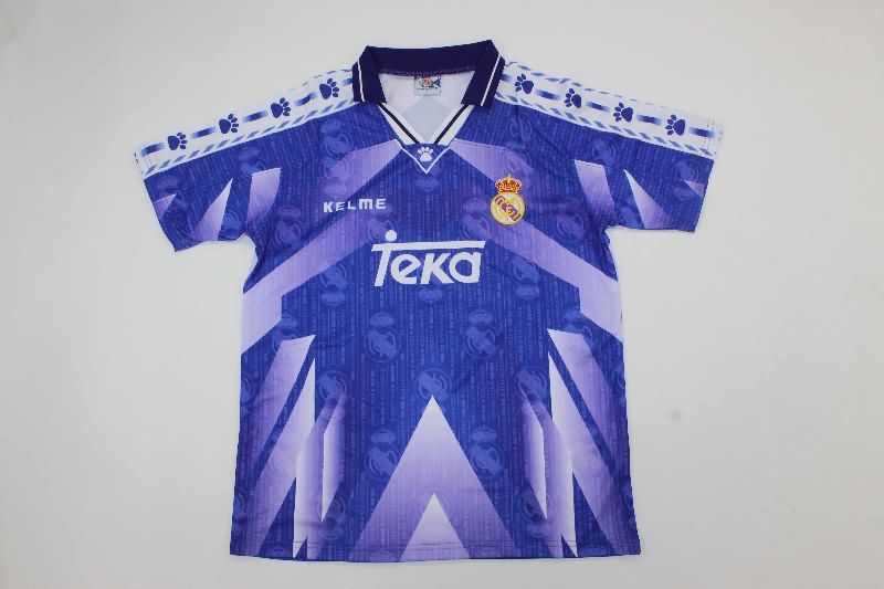 Kids Real Madrid 1996/97 Away Soccer Jersey And Shorts