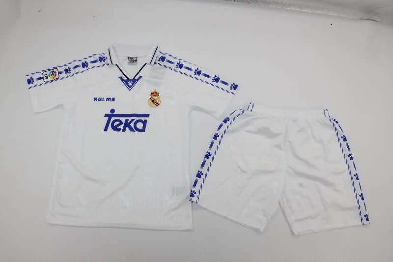 Kids Real Madrid 1996/97 Home Soccer Jersey And Shorts
