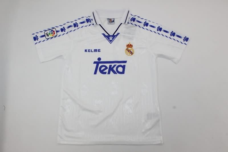 Kids Real Madrid 1996/97 Home Soccer Jersey And Shorts
