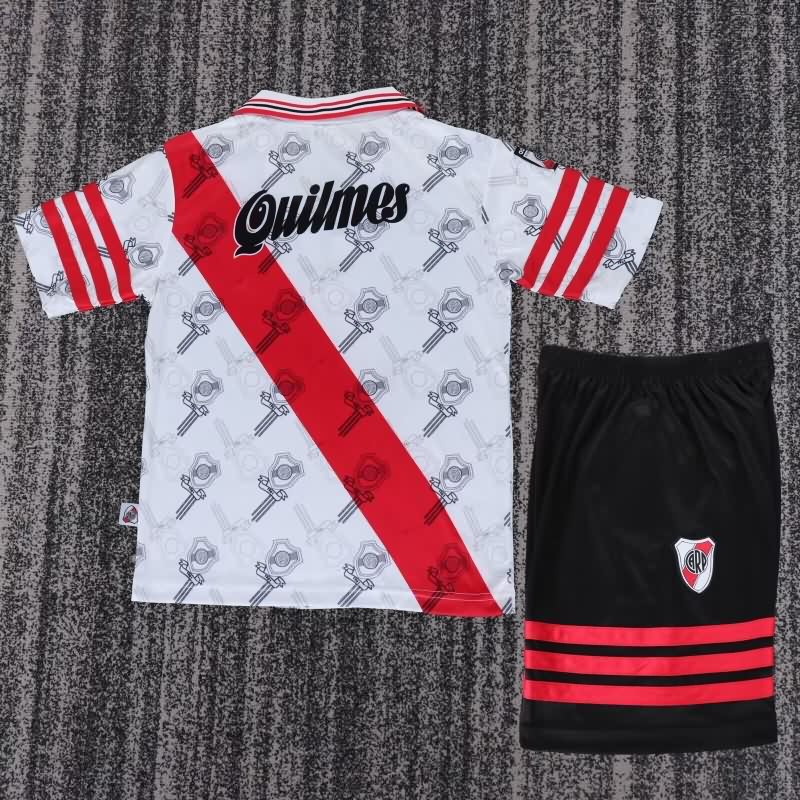 Kids River Plate 1996/97 Home Soccer Jersey And Shorts