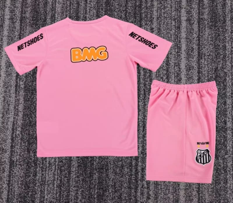 Kids Santos 2012/13 Pink Soccer Jersey And Shorts