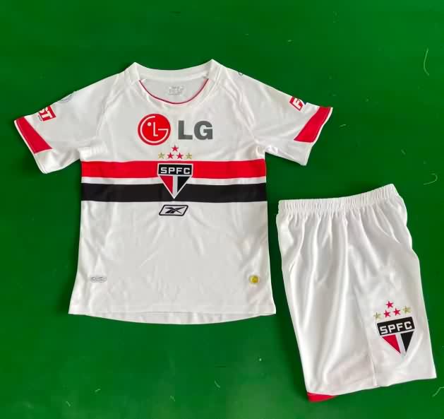 Kids Sao Paulo 2007/08 Home Soccer Jersey And Shorts Kids Sao Paulo 2007/08 Home Soccer Jersey And Shorts