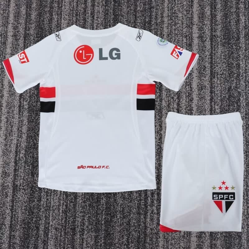 Kids Sao Paulo 2007/08 Home Soccer Jersey And Shorts