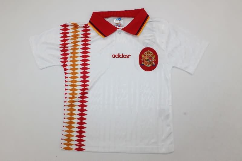 Kids Spain 1994 Away Soccer Jersey And Shorts