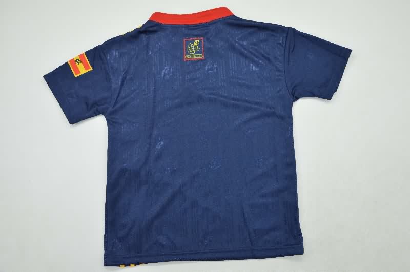 Kids Spain 1996 Away Soccer Jersey And Shorts