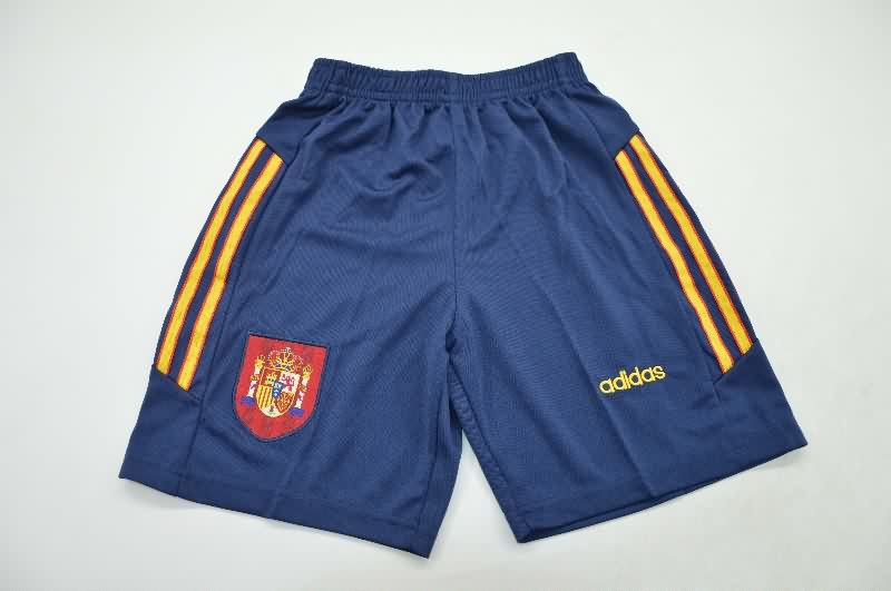 Kids Spain 1996 Away Soccer Jersey And Shorts