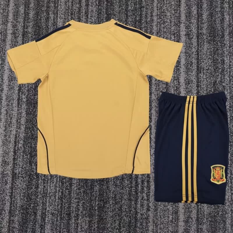 Kids Spain 2008 Away Soccer Jersey And Shorts