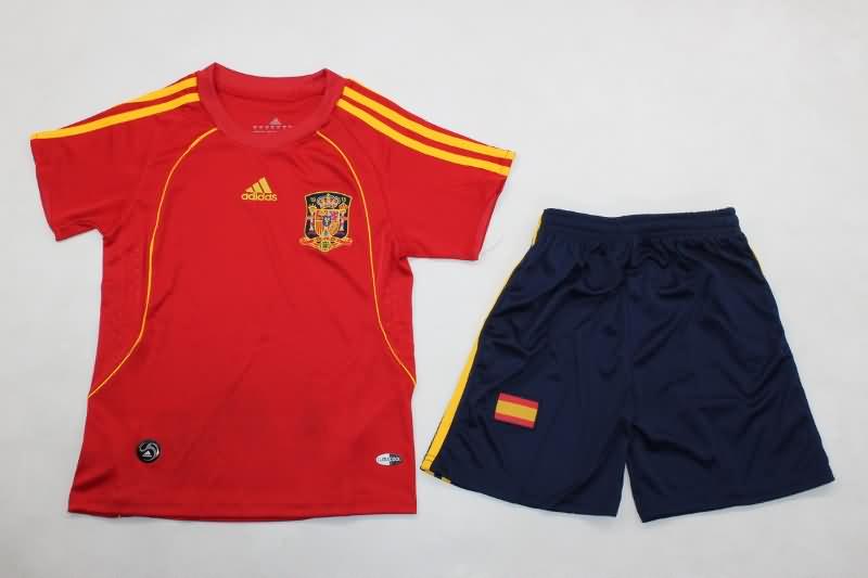 Kids Spain 2008 Home Soccer Jersey And Shorts Kids Spain 2008 Home Soccer Jersey And Shorts