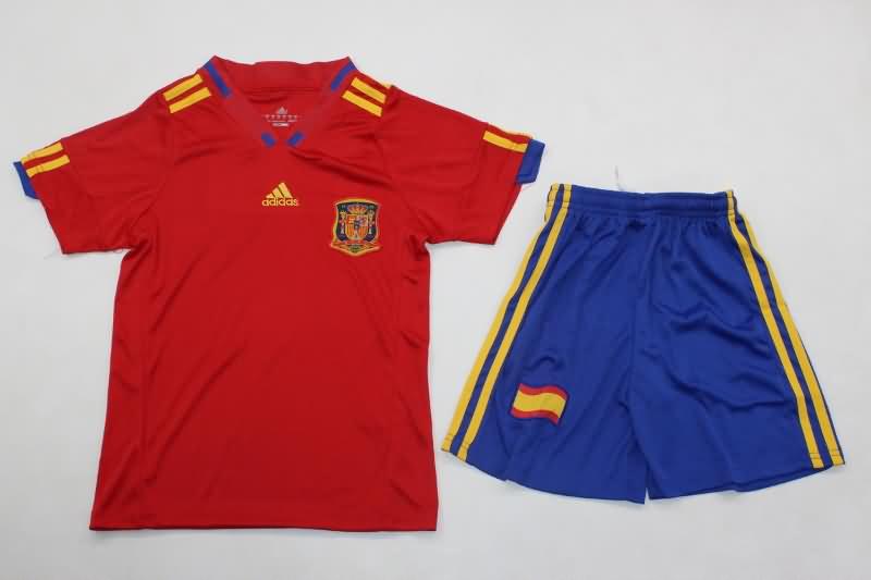 Kids Spain 2010 Home Soccer Jersey And Shorts Kids Spain 2010 Home Soccer Jersey And Shorts