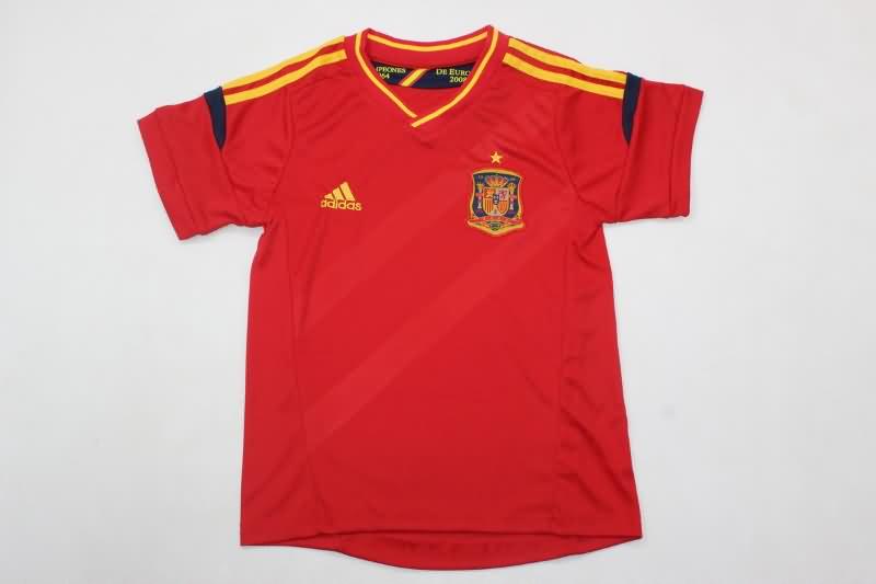 Kids Spain 2012 Home Soccer Jersey And Shorts