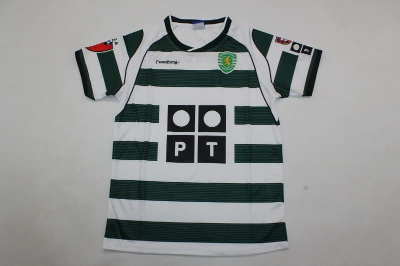 Kids Sporting Lisbon 2002/03 Home Soccer Jersey And Shorts