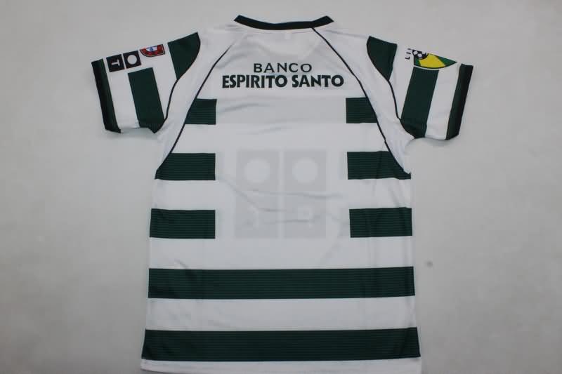Kids Sporting Lisbon 2002/03 Home Soccer Jersey And Shorts