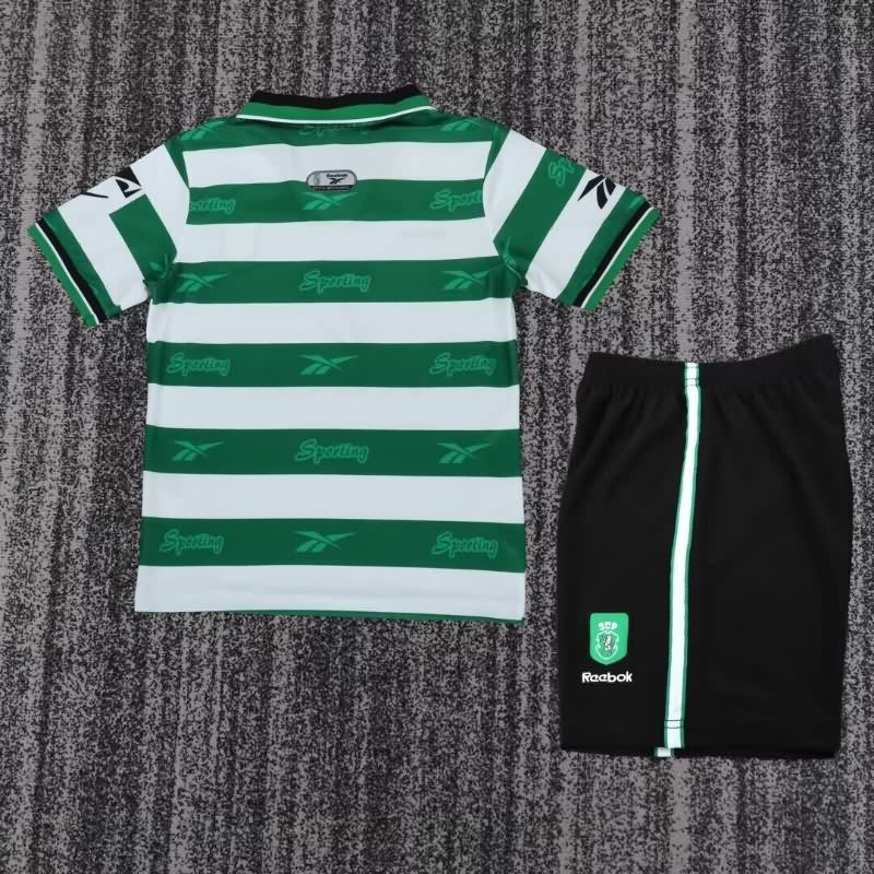 Kids Sporting Lisbon 1999/00 Home Soccer Jersey And Shorts
